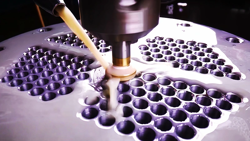 ورشة تصنيع المبادل الحراري الغلافي الأنبوبي –ماكينة تثقيب نصف قطرية