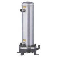 نظام دائرة واحدة، مبخر أنبوبي غلافي من الفولاذ المقاوم للصدأ من النوع الرأسي